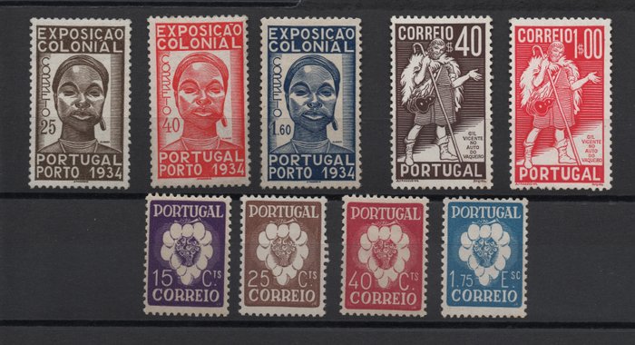 Portugal 1934/1938 - 3 complete series from the 30s of the 20th  century.