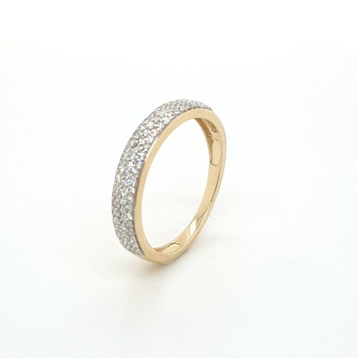 Preview of the first image of 14 kt. Yellow gold - Ring - 0.37 ct Diamond.