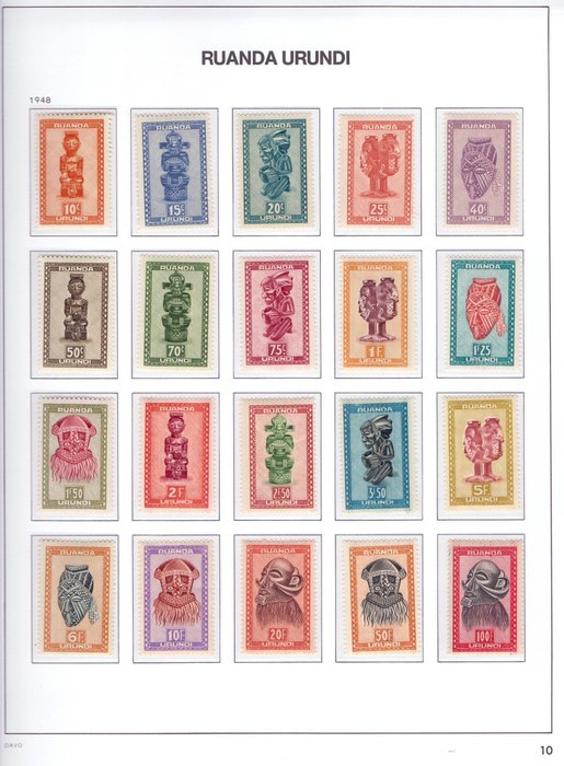 Ruanda-Urundi 1948/1961 - Complete collection without blocks with all complete issues