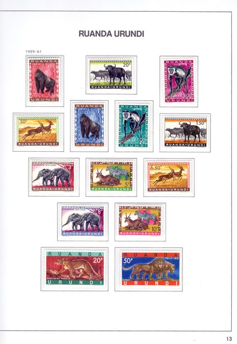 Image 3 of Ruanda-Urundi 1948/1961 - A complete collection without blocks, with all complete issues