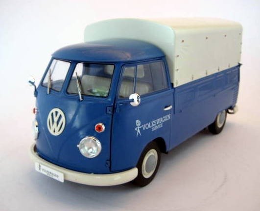 Solido - 1:18 - Volkswagen T1 Pick-Up 1950 Blue "Volkswagen Service" - Limited Edition - Mint Boxed