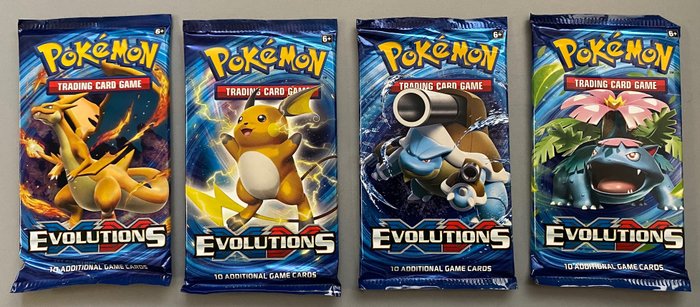 The Pokémon Company - Booster Pack Set of 4 booster packs / art-set of XY Evolutions - 2016