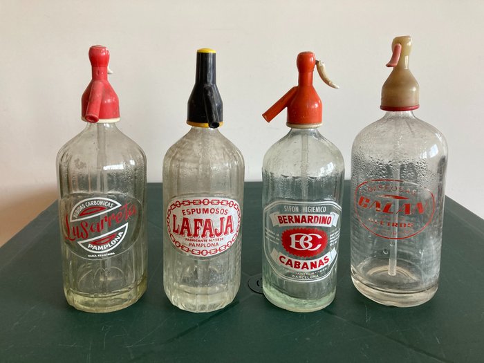 Collection of 4 rare Seltz Siphons 1950/1960 (4) - Glass - Catawiki