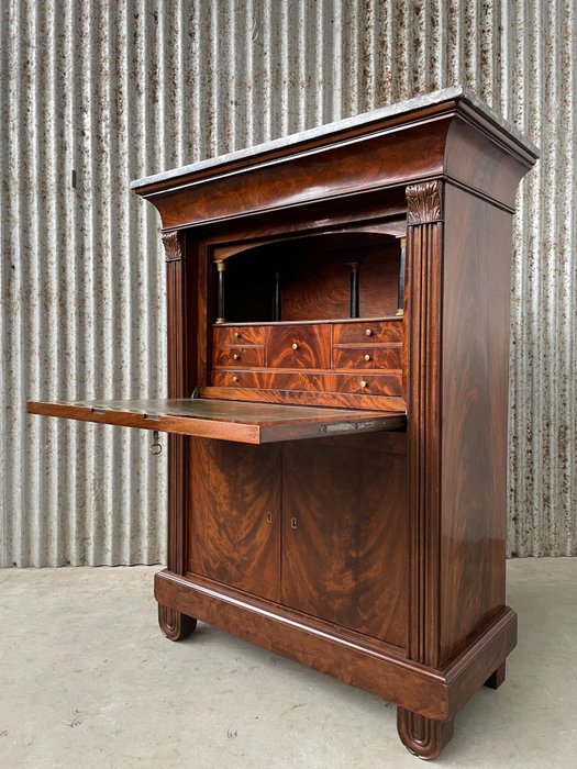 Preview of the first image of Secrétaire à abattant - Empire - Mahogany - 1820.