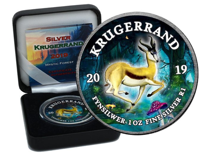 South Africa. 1 Rand 2019 Krugerrand - Mystic Forest Edition in Box - 1 Oz