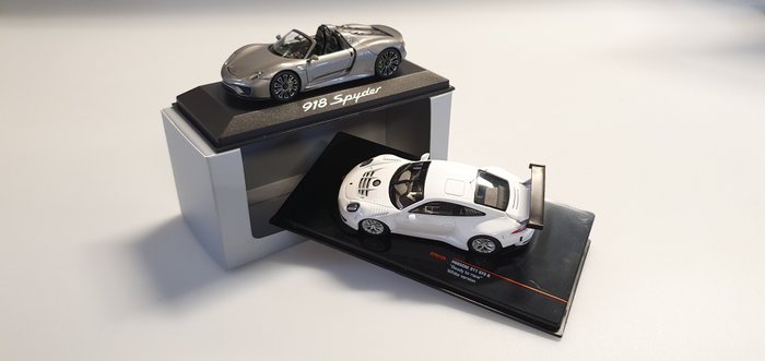 IXO Models & Minichamps - 1:43 - Porsche 911 GT3 R "Ready to race" & Porsche 918 Spyder