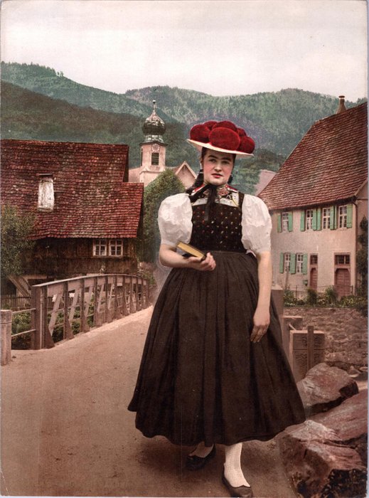 Anonyme - 1898 - Deutschland, Schwarzwald. Schwarzwälderin. Trachtenbild.