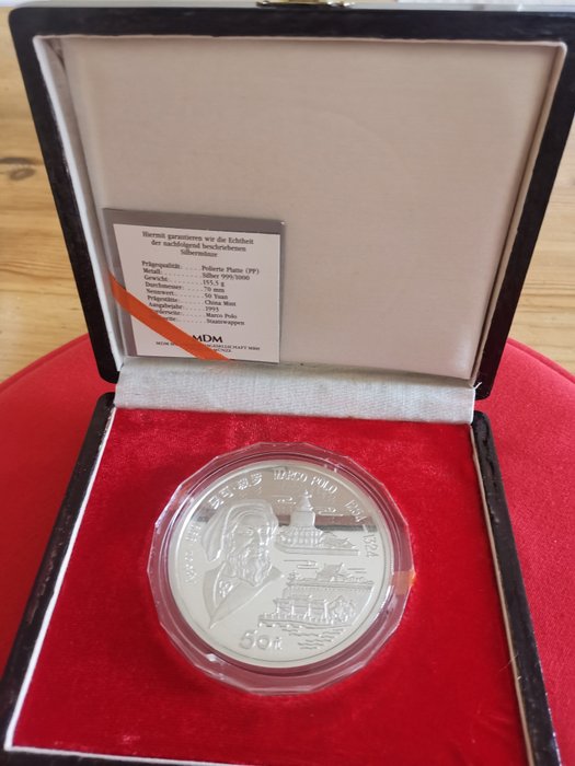 China, Volksrepubliek. 50 Yuan 1993 Proof. Marco Polo