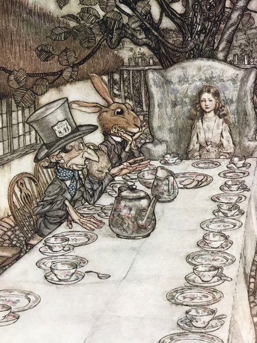Lewis Carroll / Arthur Rackham - Alice's Adventures in Wonderland (limited deluxe Rackham edition no 1033) - 1907
