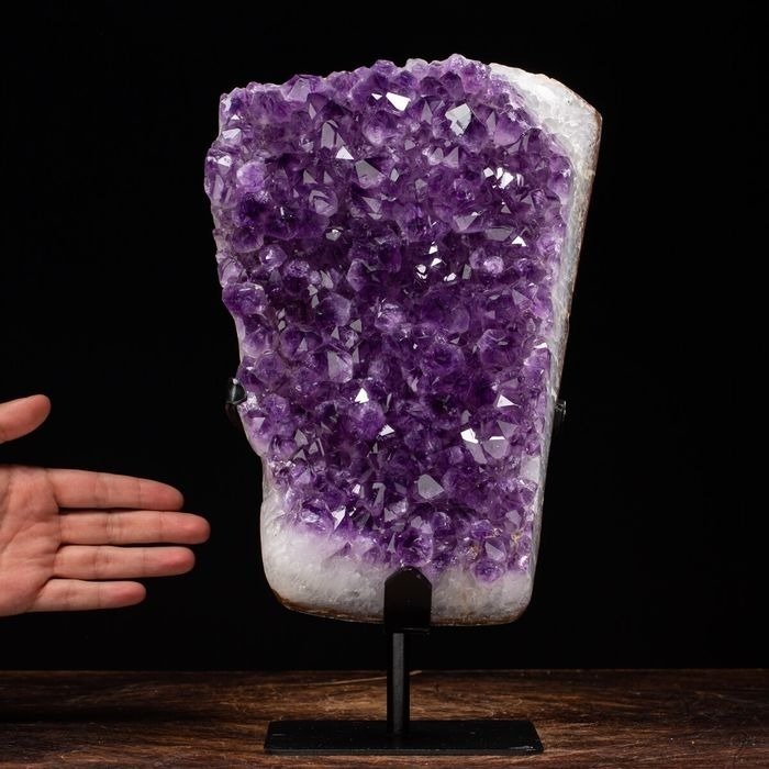裝飾紫水晶德魯茲 - 水晶群 - 高度: 370 mm - 闊度: 220 mm- 8755 g