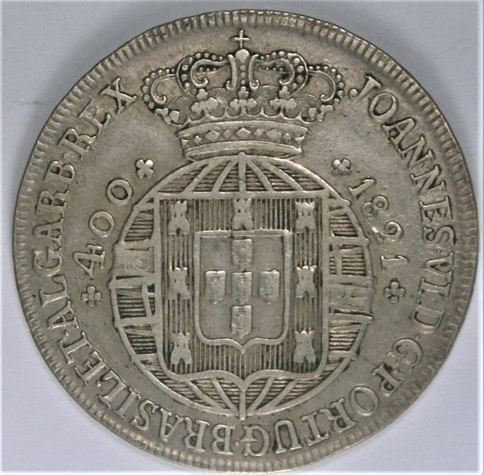 Portugal. D. João VI (1816-1826). Cruzado Novo (480 Reis) 1821 - Coroa Baixa