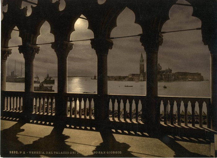 Anonyme - 1897 - Venezia. Dal Palazzo dei Dogi, verso San Giorgio. Effetto di Luna.