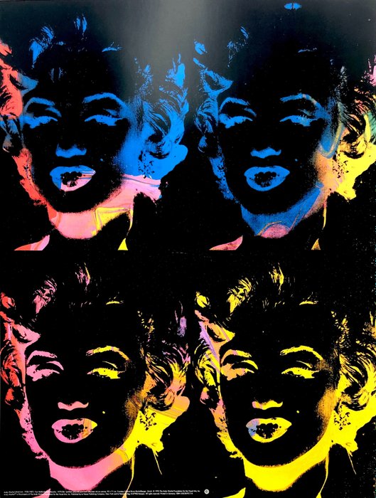 Andy Warhol (after) - Four Multicoloured Marilyns - Te Neues licensed offset print