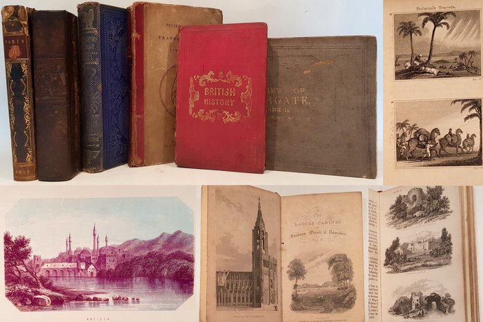 Collection Travel and History books - Middle East, Egypt, Britain, Paris - 1823/1860