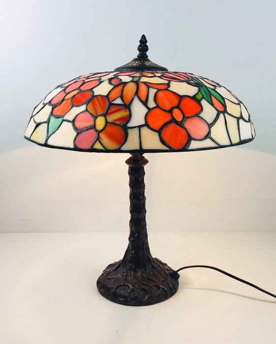 Estilo Tiffany - Tafellamp - Art Deco - Glas (glas-in-lood)
