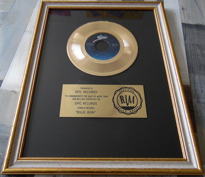 Michael Jackson - Billie Jean - Official RIAA award - 1983/1983