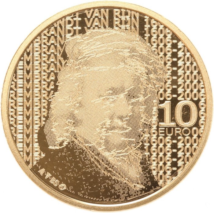 Netherlands. Beatrix (1980-2013). 10 Euro 2006 Rembrandt