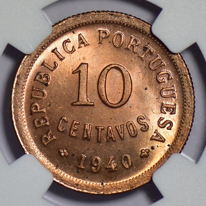 Portugal. República. 10 Escudos 1940 - NGC - MS64 RD