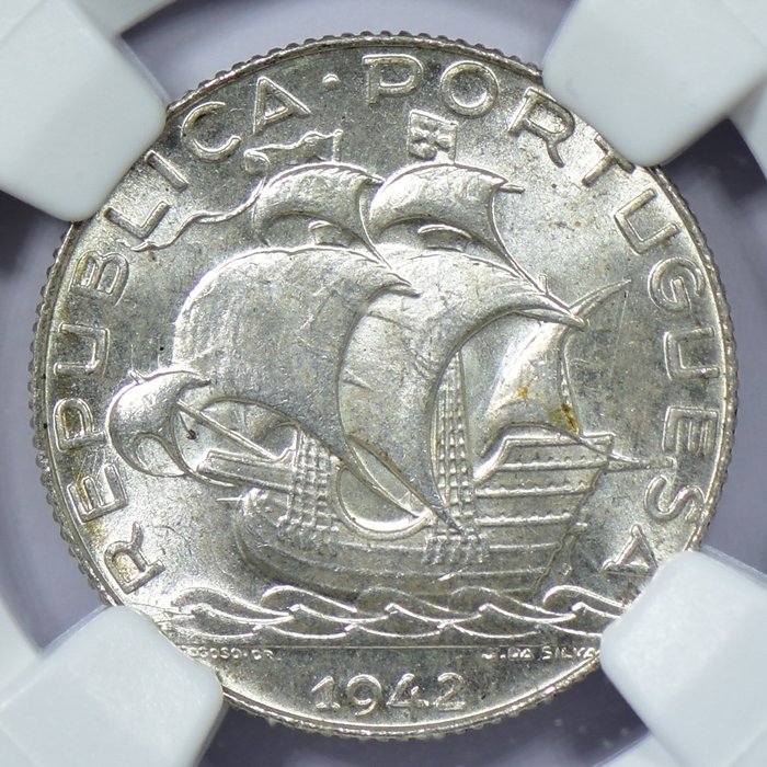 Portugal. República. 2 ½ Escudos 1942 - NGC - MS65