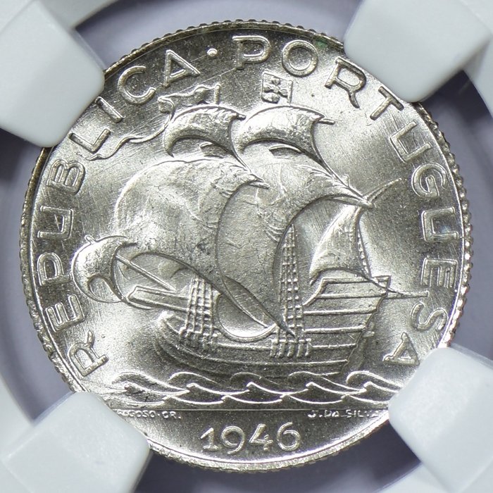 Portugal. República. 2 ½ Escudos 1946 - NGC - MS66