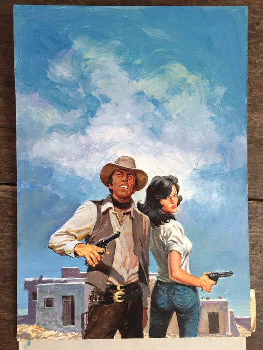 Sommer, Manfred - Original painting - Cow-boy - (1970)