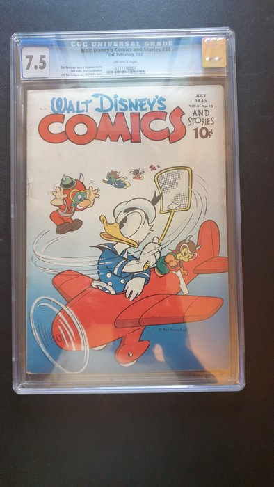 Walt Disney's Comics and Stories #34 - Graded Comic - 7.5 - Donald Duck - (1943)