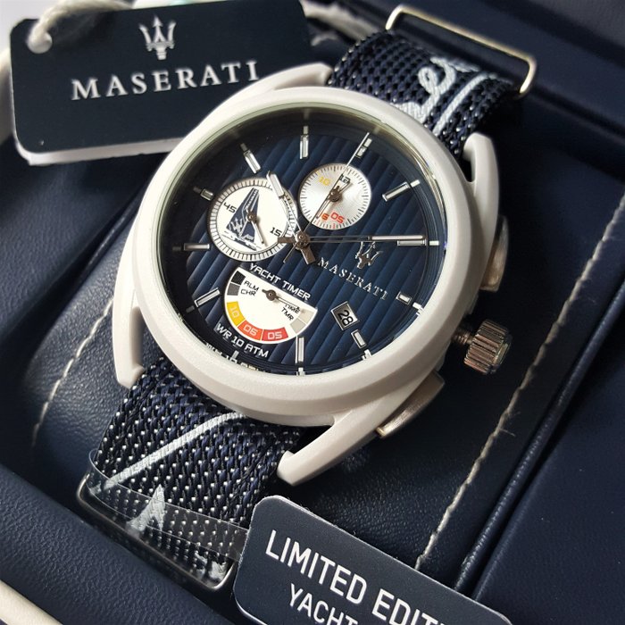 Maserati – Limited Edition – Yacht Timer – Gift Set + Strap – Kevlar Fiberglass – Heren – New