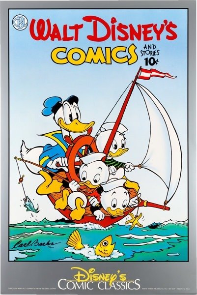 Carl Barks Comic Book Library Poster #1 - Carl Barks Comic Book Library Poster #1 - Losbladig - Eerste druk - (1994)