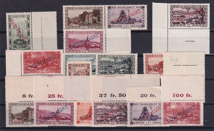 Saargebied 1927/1929 - Dienstzegels - Michel: 16/32