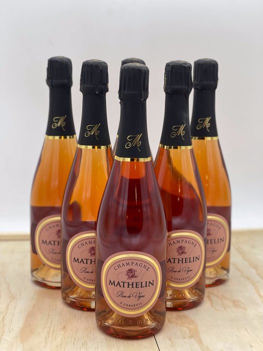 Mathelin, Rosé de Vigne - Champagne Rosé - 6 Garrafas (0,75 L)