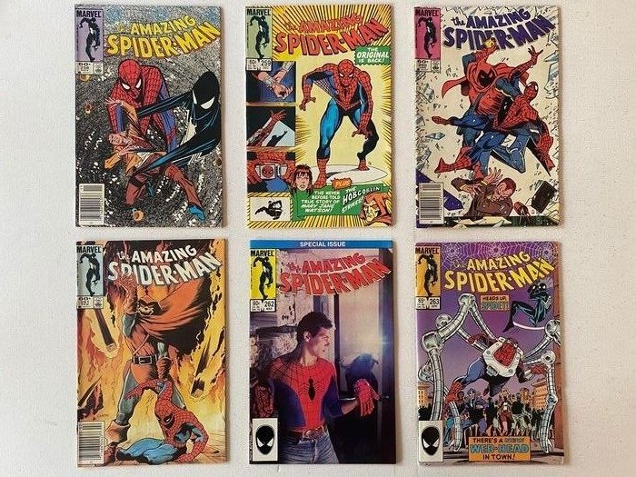 Amazing Spider-Man 258 + 259 + 260 + 261 + 262 + 263 (#263 1st Appearance of Normie Osborn) - Very High Grade Amazing Spider-Man - Hobgoblin, The Rose Appearance - Softcover - Eerste druk - (1984/1985)