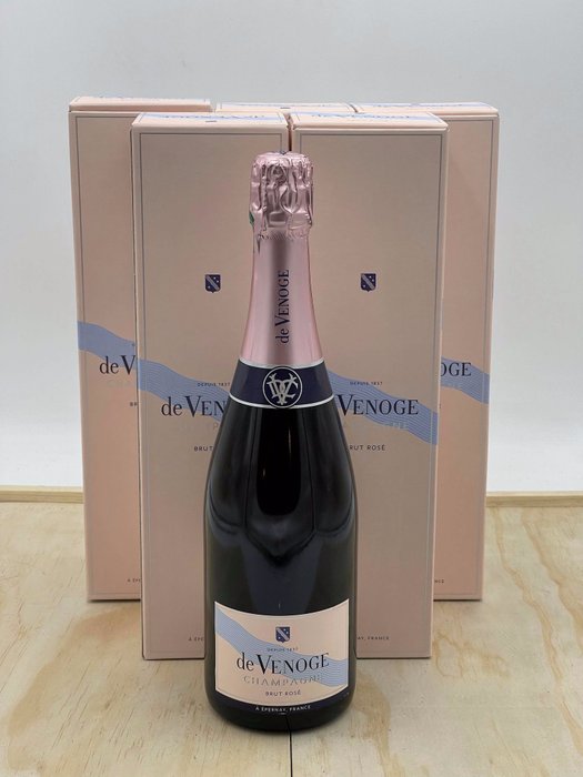 De Venoge, De Venoge, Cordon Bleu Brut - Champagne Rosé - 6 Flaskor (0,75L)