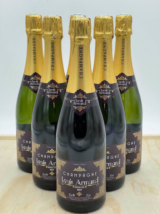 Louis Armand, Brut - Champagne Premier Cru - 6 Flasker (0,75 L)