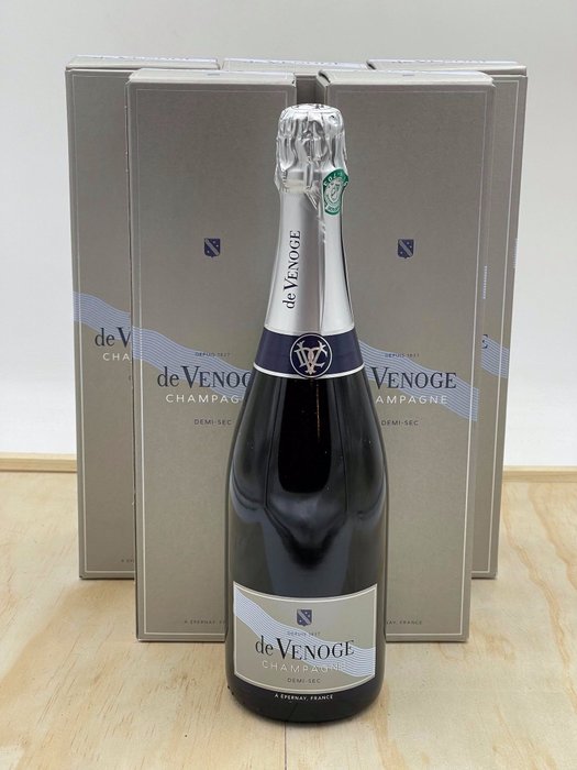 De Venoge, Cordon Bleu - Champagne Demi-Sec - 6 Flaschen (0,75 l)