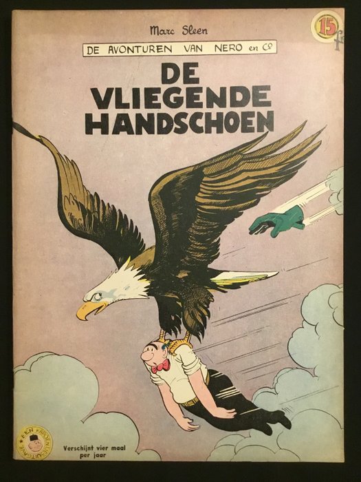 Nero 23b - De vliegende handschoen - Stapled - First edition - (1957)