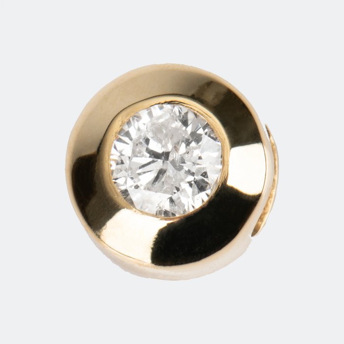 Image 2 of Hauszertifikat Solitär - 14 kt. Yellow gold - Necklace with pendant - 0.20 ct Diamond