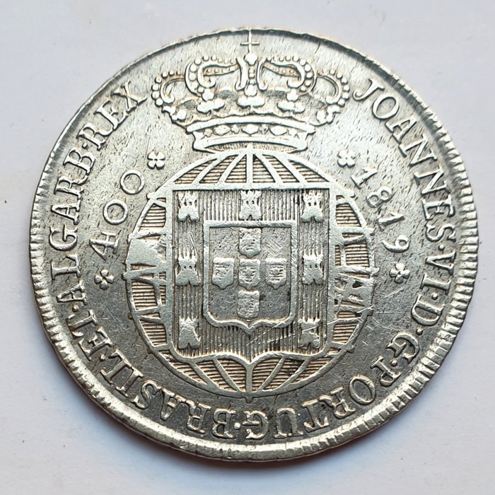 Portugal. D. João VI (1816-1826). Cruzado Novo (480 Reis) 1819 - Coroa Baixa