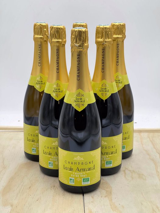 Louis Armand, Biologique - Champagne Extra Brut - 6 Bottles (0.75L)