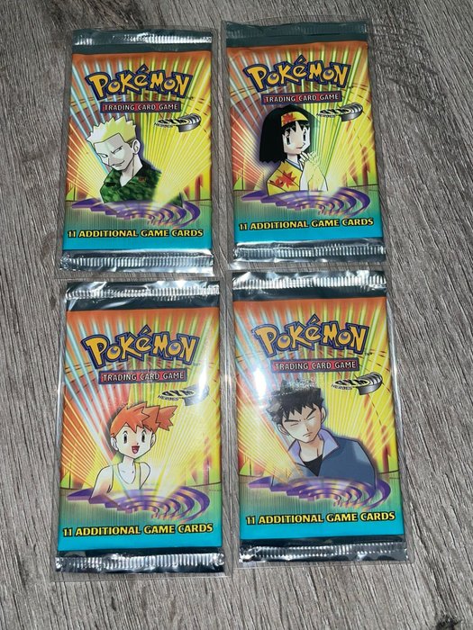 Wizards of The Coast - Pokémon - Booster Pack Gym Heroes Packs Vintage Artset - 1999