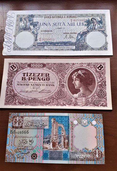 World - 12 banknotes - Various dates