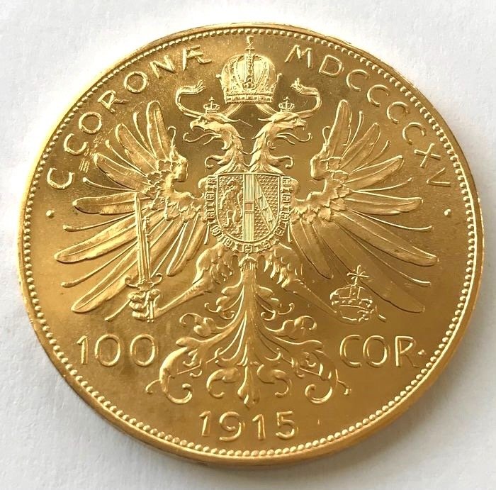 Autriche. 100 Corona 1915 - (Restrike) Franz Joseph I.