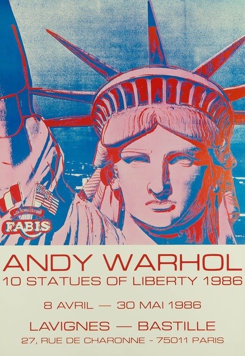 Andy Warhol - 10 Statues of Liberty - Década de 1980
