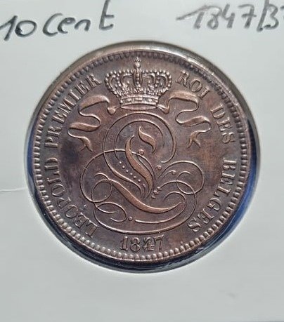 Belgium. Leopold I (1831-1865). 10 Cents 1847/37