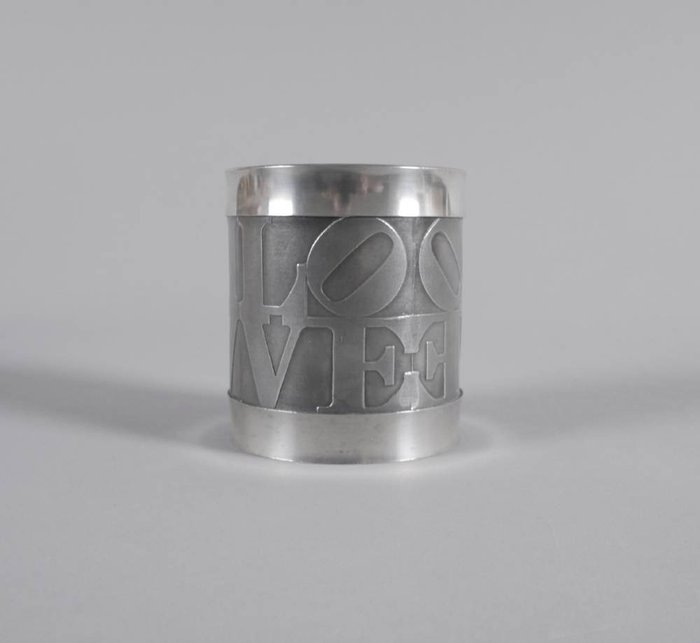 Robert Indiana (1928-2018) - LOVE  Pewter / cup   Robert  Indiana - very rare - great reserve price! awesome Christmas
