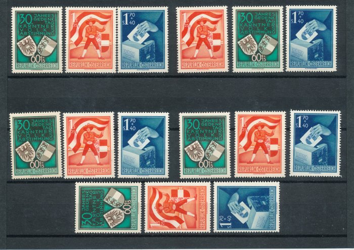 Autriche 1950 - Year volume (5 x)