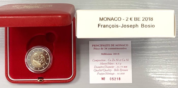 Monaco. 2 Euro 2018 Proof "François-Joseph BOSIO"