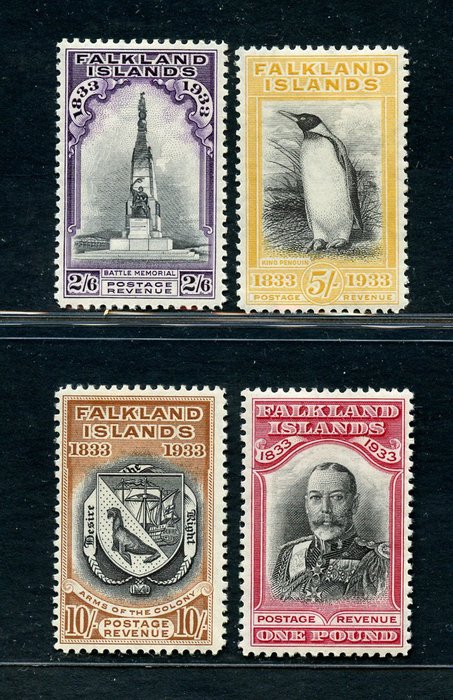 Falklandinseln 1933 - “Centenary of British Administration” - Stanley Gibbons 127/38
