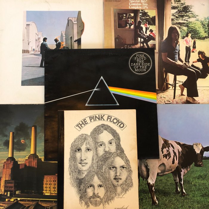 Pink Floyd - 5 Pink Floyd albums with Songbook - Multiple titles - 2xLP Album (double album), LP's - 1970/1977