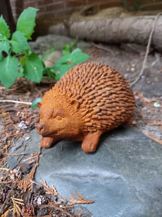 塑像, "Lifelike Beautiful Hedgehog" - 14 cm - 铁（铸／锻）