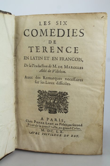 Publius Terentius Afer - Les Six Comédies de Terence - 1660